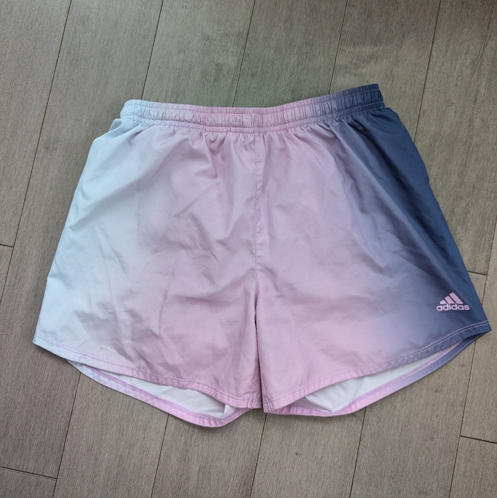 Adidas ombre athletic shorts size girls 16